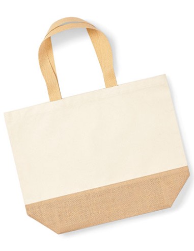 WES-W452-Jute Base Canvas Bag XL